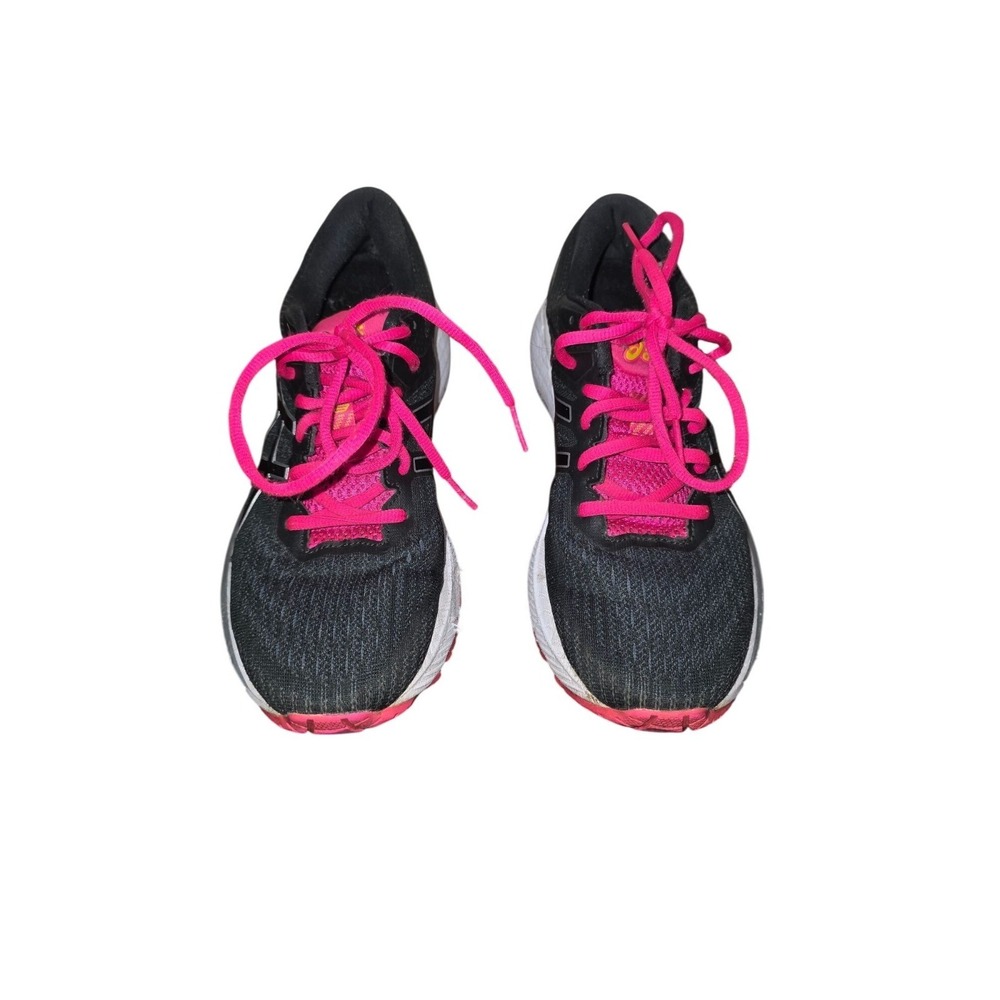Asics Women's Gel-Nimbus‎ 21 Running Shoes Size 9 Black/Fuchsia/Lime